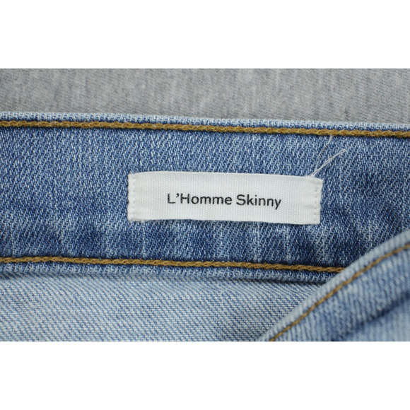 Frame Jeans Mens 28 Blue Cotton Blend L'Homme Skinny - Picture 4 of 7